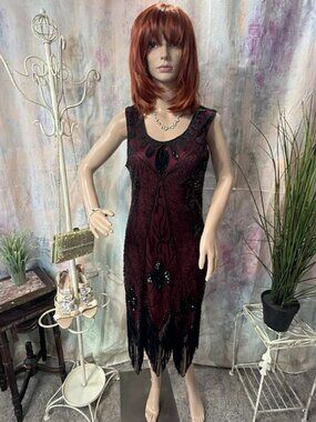 📌Inspired Art Deco Gatsby Cocktail - Cruise 1920s Beaded Flapper Dress Fringed